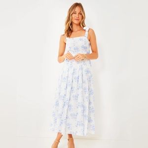 Hyacinth House blue and white floral dress